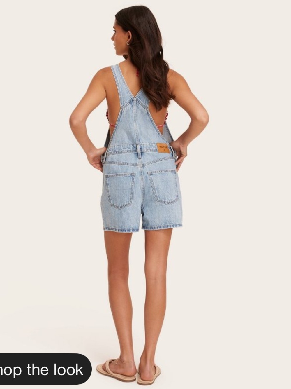 Parke x Target Light Wash Denim Short Overalls - Blue - Picture 5 of 5